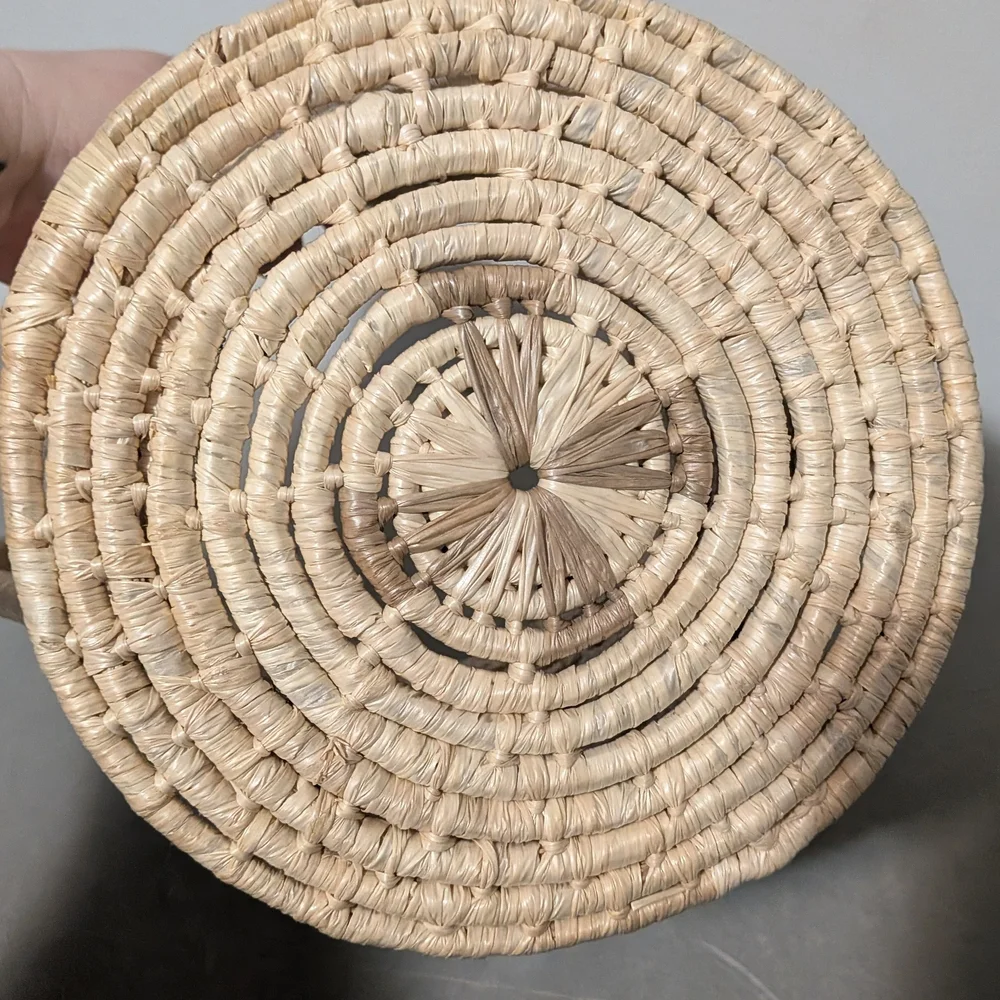 Natural Woven Basket with Handles